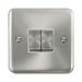 Front view of Click Deco Plus Satin Chrome 2G Light Switch