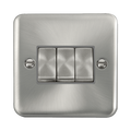 Front view of Click Deco Plus Satin Chrome 3G Light Switch