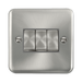 Front view of Click Deco Plus Satin Chrome 3G Light Switch