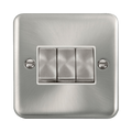 Front view of Click Deco Plus Satin Chrome 3G Light Switch