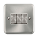 Front view of Click Deco Plus Satin Chrome 3G Light Switch
