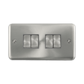 Front view of Click Deco Plus Satin Chrome 4G Light Switch