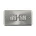 Front view of Click Deco Plus Satin Chrome 4G Light Switch