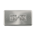 Front view of Click Deco Plus Satin Chrome 4G Light Switch
