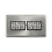 Front view of Click Deco Plus Satin Chrome 6G Light Switch