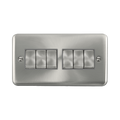 Front view of Click Deco Plus Satin Chrome 6G Light Switch
