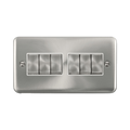 Front view of Click Deco Plus Satin Chrome 6G Light Switch