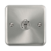 Front view of Click Deco Plus Satin Chrome 1G Toggle Switch
