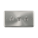 Front view of Click Deco Plus Satin Chrome 3G Toggle Switch
