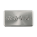 Front view of Click Deco Plus Satin Chrome 4G Toggle Switch