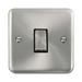 Front view of Click Deco Plus Satin Chrome Intermediate Switch