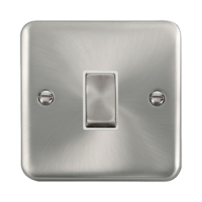 Front view of Click Deco Plus Satin Chrome Intermediate Switch