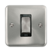 Front view of Click Deco Plus Satin Chrome 45A Cooker Switch
