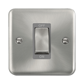 Front view of Click Deco Plus Satin Chrome 45A Cooker Switch