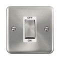 Front view of Click Deco Plus Satin Chrome 45A Cooker Switch