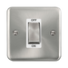 Front view of Click Deco Plus Satin Chrome 45A Cooker Switch