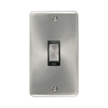Front view of Click Deco Plus Satin Chrome 45A Cooker Switch