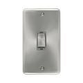 Front view of Click Deco Plus Satin Chrome 45A Cooker Switch