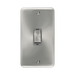 Front view of Click Deco Plus Satin Chrome 45A Cooker Switch