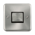 Front view of Click Deco Plus Satin Chrome 10A Fan Isolator Switch