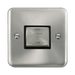 Front view of Click Deco Plus Satin Chrome 10A Fan Isolator Switch