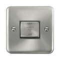 Front view of Click Deco Plus Satin Chrome 10A Fan Isolator Switch