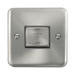 Front view of Click Deco Plus Satin Chrome 10A Fan Isolator Switch