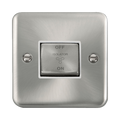 Front view of Click Deco Plus Satin Chrome 10A Fan Isolator Switch
