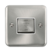 Front view of Click Deco Plus Satin Chrome 10A Fan Isolator Switch