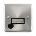 Front view of Click Deco Plus Satin Chrome 13A Unswitched Spur with Flex