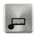 Front view of Click Deco Plus Satin Chrome 13A Unswitched Spur with Flex