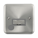 Front view of Click Deco Plus Satin Chrome 13A Unswitched Spur with Flex