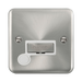 Front view of Click Deco Plus Satin Chrome 13A Unswitched Spur with Flex