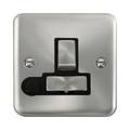 Front view of Click Deco Plus Satin Chrome 13A Switched Spur with Flex