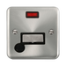 Front view of Click Deco Plus Satin Chrome 13A Fused Connection Unit with Neon and Flex