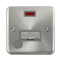 Front view of Click Deco Plus Satin Chrome 13A Fused Connection Unit with Neon and Flex