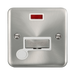 Front view of Click Deco Plus Satin Chrome 13A Fused Connection Unit with Neon and Flex