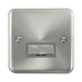 Front view of Click Deco Plus Satin Chrome 13A Unswitched Spur