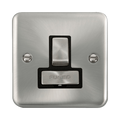 Front view of Click Deco Plus Satin Chrome 13A Switched Spur