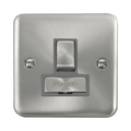 Front view of Click Deco Plus Satin Chrome 13A Switched Spur