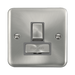 Front view of Click Deco Plus Satin Chrome 13A Switched Spur
