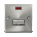 Front view of Click Deco Plus Satin Chrome 13A Unswitched Spur with Neon