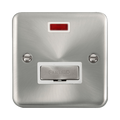 Front view of Click Deco Plus Satin Chrome 13A Unswitched Spur with Neon
