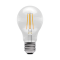 Filament light lbulb on a white background