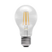Filament light lbulb on a white background