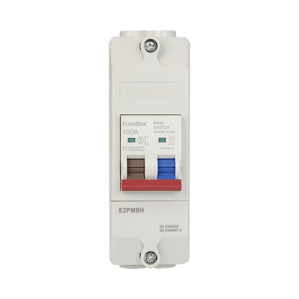 FuseBox 2 Pole 100A Main Switch Enclosed IP20 E2PMSH