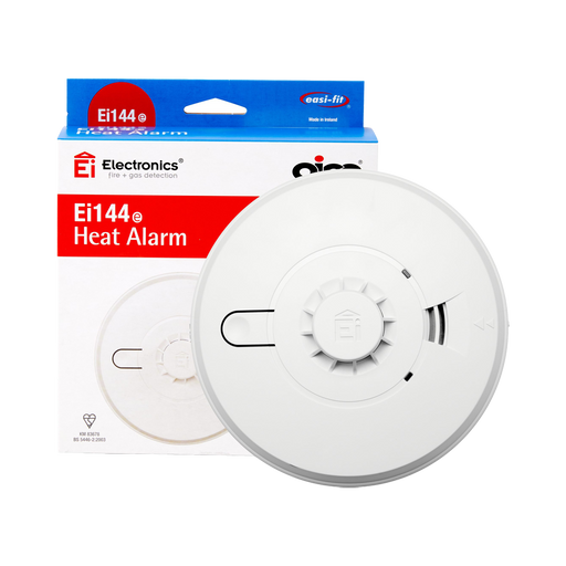 Aico EI144E product shown in front of its retail packaging
