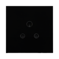 BG Electrical Black 2A Round Pin Unswitched Socket Euro Module EM2ASB - view 1