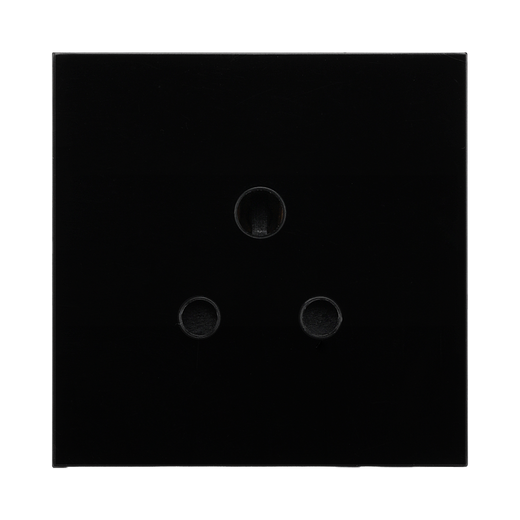 2A Round Pin Unswitched Socket Module – Black