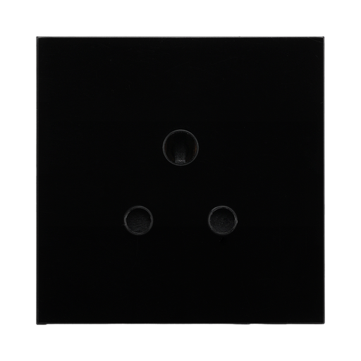 BG Electrical Black 2A Round Pin Unswitched Socket Euro Module EM2ASB - view 1